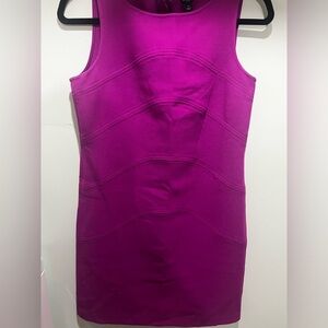 Ann Taylor Tailored Sheath Ponte Dress, Fuschia/Pink